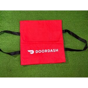 DoorDash Insulated Food Delivery Bag Red Thermal Catering Tote Backpack Straps